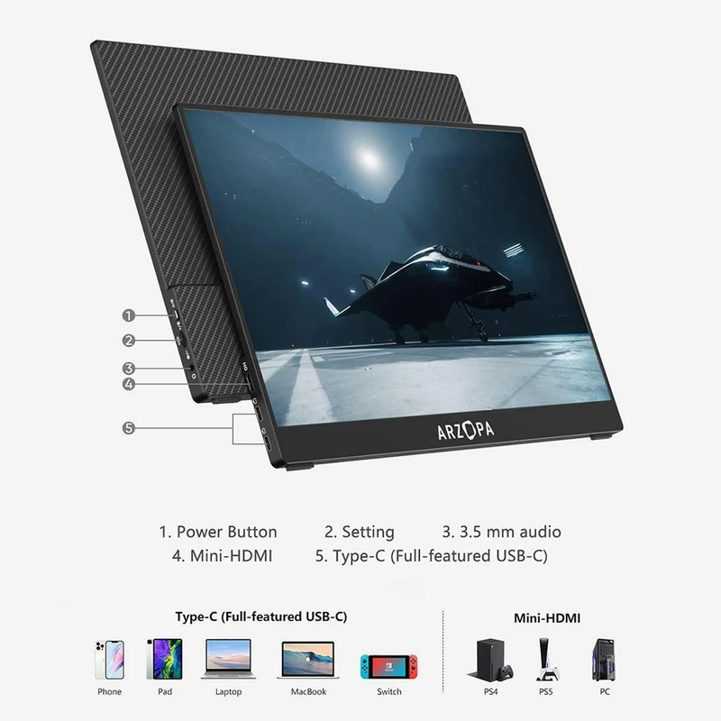 ARZOPA 15.6in Portable Monitor 1920*1080 ARZOPA 15.6in Portable Monitor 1920*1080