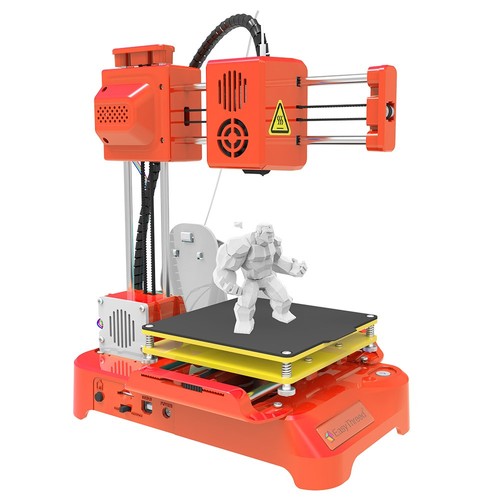 EasyThreed K7 3D Printer, 0.1-0.2mm Accuracy, 10-40mm/s Print Speed, Mute Printing, 100x100x100mm, for DIY Kids Education