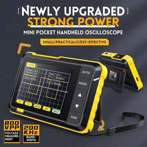 FNIRSI DSO152 Mini-Handheld-Digitaloszilloskop mit P6100-Hochspannungstastkopf, 2,5 MSa/s Abtastrate, 200 kHz Bandbreite