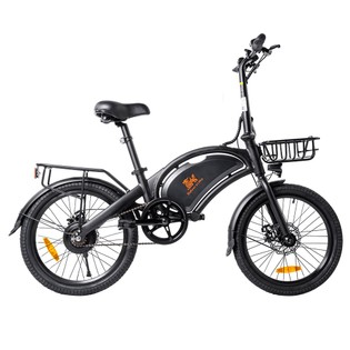 KuKirin V1 Pro Electric Bike 20 inch Tires 48V 350W Motor 45km/h Max Speed 7.5Ah Battery 45km Range 120kg Max Load Dual Disc Brake + Electric Brake with Front Basket & Rear Rack