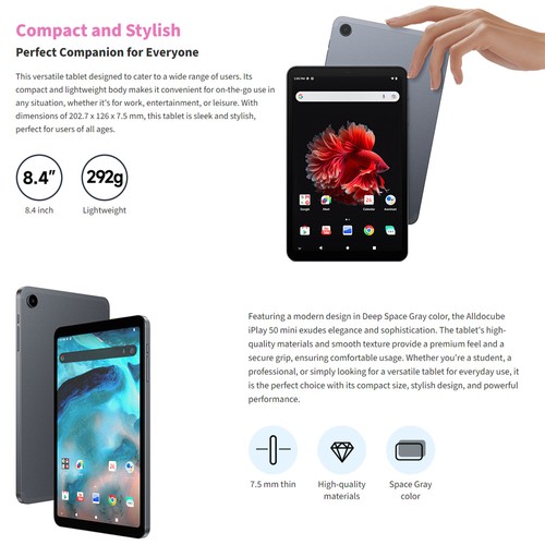 ALLDOCUBE - ALLDOCUBE iPlay50ｍini (4GB/64GB) alldocube-iplay-50-mini-4gb-