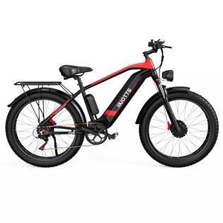 DUOTTS F26 Electric Mountain Bike 750W*2 Dual Motors Samsung 48V 20Ah Battery 26*4.0 Inch Fat Tires 55Km/h Max Speed 55 Degree Climbing Smart Color Display APP Dual Disc Brakes 150KG Max Load 100KM Range Smart APP – Black