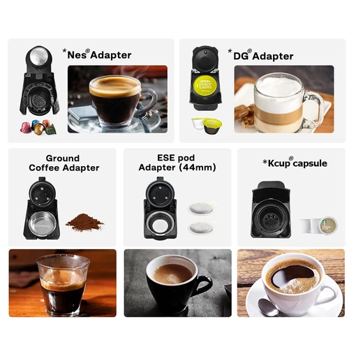 HiBREW Multiple Capsule Coffee Machine Hot/Cold DG Cappuccino Nes Small  Capsule ESE Pod Ground Coffee