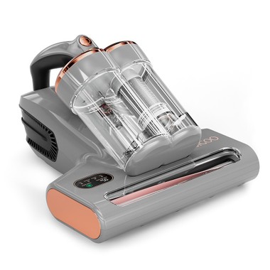 JIGOO S300 Pro Dual-Cup Smart Mite Cleaner with Dust Mite Sensor 500W 13KPa Suction Innovative Metal Brushroll UV Light &amp; Ultrasonic Tech Multi-Directional Heating 99.9% Mite Removal - Grey