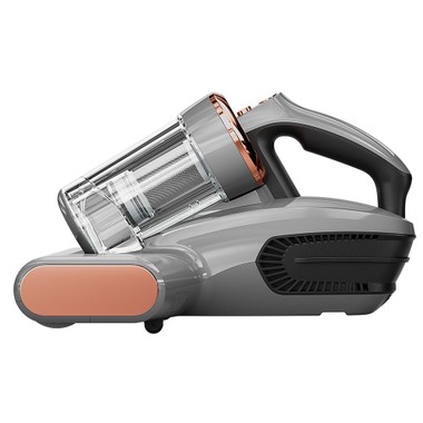 JIGOO S300 Pro Dual-Cup Smart Mite Cleaner with Dust Mite Sensor 500W 13KPa Suction Innovative Metal Brushroll UV Light &amp; Ultrasonic Tech Multi-Directional Heating 99.9% Mite Removal - Grey