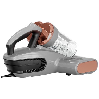 JIGOO S300 Pro Dual-Cup Smart Mite Cleaner with Dust Mite Sensor 500W 13KPa Suction Innovative Metal Brushroll UV Light &amp; Ultrasonic Tech Multi-Directional Heating 99.9% Mite Removal - Grey