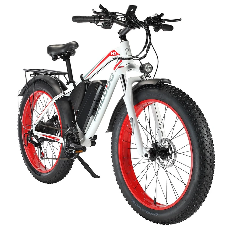 PHILODO H7 Electric Bike 26 inch 48V 1000W Motor 17.5Ah 50km/h Red