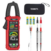 KAIWEETS KC601 Smart Digital Clamp Meter, 6000 Counts True-RMS, Auto Range, AC/DC Current, NCV Detection Function - Red