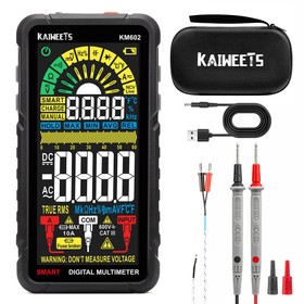 KAIWEETS KM602 Multimeter Digital Cerdas Hitam