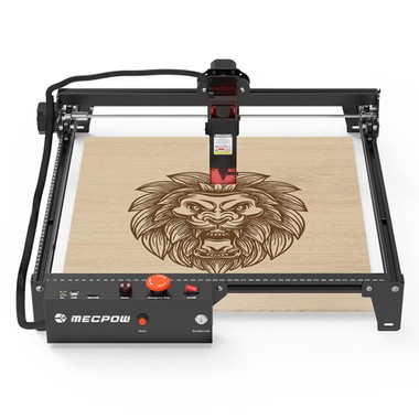 Mecpow X3 Laser Engraver, 5W Laser Power, Fixed-Focus, 0.01mm Accuracy, 10000 mm/min Engraving Speed, Safety Lock, Emergency Stop, Flame Detection, Gyroscope Sensor, 410x400mm - EU Plug