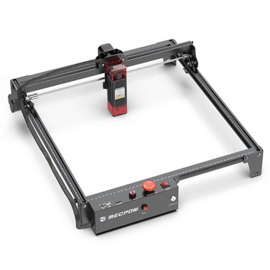 Mecpow X3 Laser Engraver, 5W Laser Power, Fixed-Focus, 0.01mm Accuracy, 10000 mm/min Engraving Speed, Safety Lock, Emergency Stop, Flame Detection, Gyroscope Sensor, 410x400mm - EU Plug