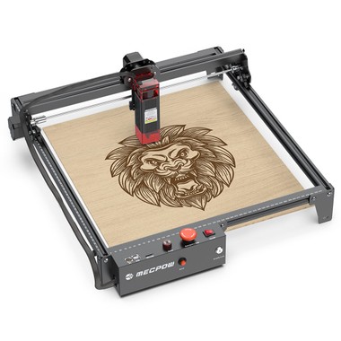 Mecpow X3 Laser Engraver, 5W Laser Power, Fixed-Focus, 0.01mm Accuracy, 10000 mm/min Engraving Speed, Safety Lock, Emergency Stop, Flame Detection, Gyroscope Sensor, 410x400mm - EU Plug