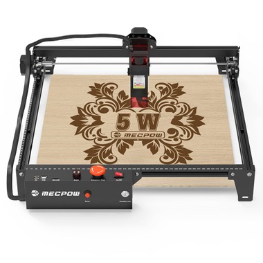 Mecpow X3 Laser Engraver, 5W Laser Power, Fixed-Focus, 0.01mm Accuracy, 10000 mm/min Engraving Speed, Safety Lock, Emergency Stop, Flame Detection, Gyroscope Sensor, 410x400mm - EU Plug