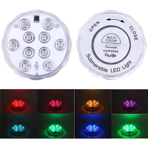 4Pcs Submersible LED Underwater Lights with Remote Controlled