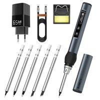 KAIWEETS KETS02 Smart Digital Soldering Iron Kit, 9-20V Operating Voltage, Precise Temperature Control, Sleep Mode, Child Lock, OLED Display Screen