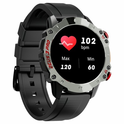 LOKMAT ZEUS 3 Pro Smartwatch 1.39 TFT-skärm Hjärtfrekvens, Blodtryck, SpO2 Monitor Bluetooth 5.1 - Svart