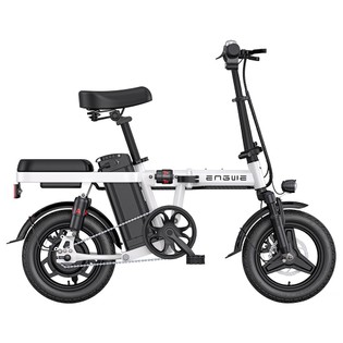 ENGWE T14 Folding Electric Bicycle 14 inch Tire 250W Brushless Motor 48V 10Ah Battery 25km/h Max Speed – White