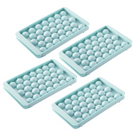 33-Cavity Plastic Round Ice Ball Mold Blue