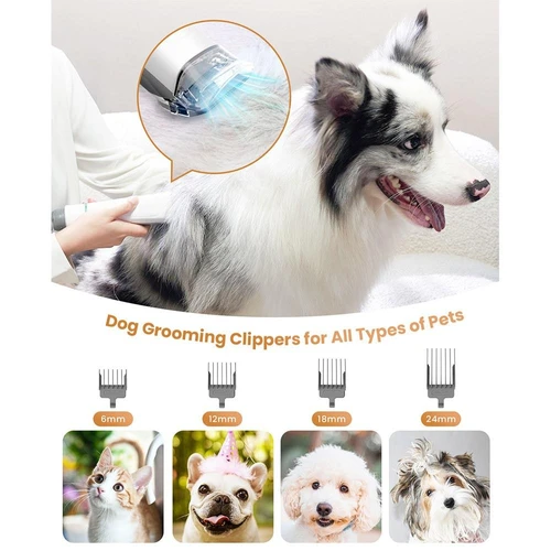 Dog grooming outlet clippers with vacuum