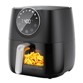 JOYAMI 1700W Air Fryer with Visible Window 5.7L/6QT Capacity 8 Presets Touchscreen
