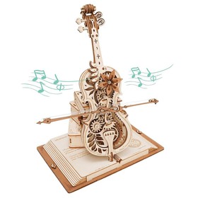 Caixa de música mecânica para violoncelo ROBOTIME AMK63 ROKR Magic
