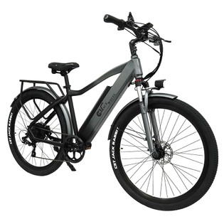 CMACEWHEEL F26 Electric Bike 29*2.1 inch Tires 500W Strong Power 42km/h Max Speed 48V 17Ah Lithium Battery 75km Range – Silver Grey