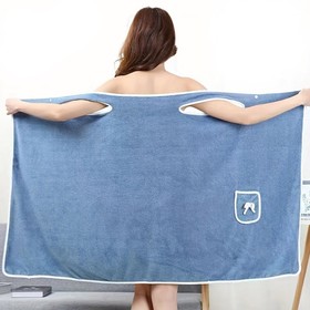 Wearable Bath Towel Light Blue