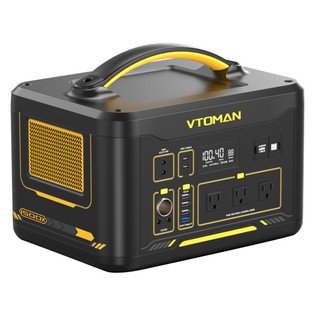 VTOMAN JUMP 1500X Portable Power Station, 828Wh LiFePO4 Solar Generator, 1500W AC Output, Expandable to 2376Wh, 12V Jump Starter, LED Flashlight, 12 Ports