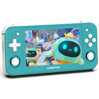 ANBERNIC RG505 Android 12 Game Console, 4GB LPDDR4X, 256GB+128GB TF Card, 4242 games, Moonlight Streaming - Turquoise