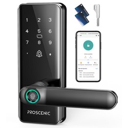 Proscenic L40 Smart Fingerprint Door Lock Keyless Entry with Handle