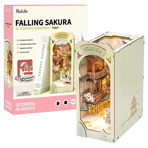 Rolife Falling Sakura DIY Book Nook Shelf Insert TGB05 