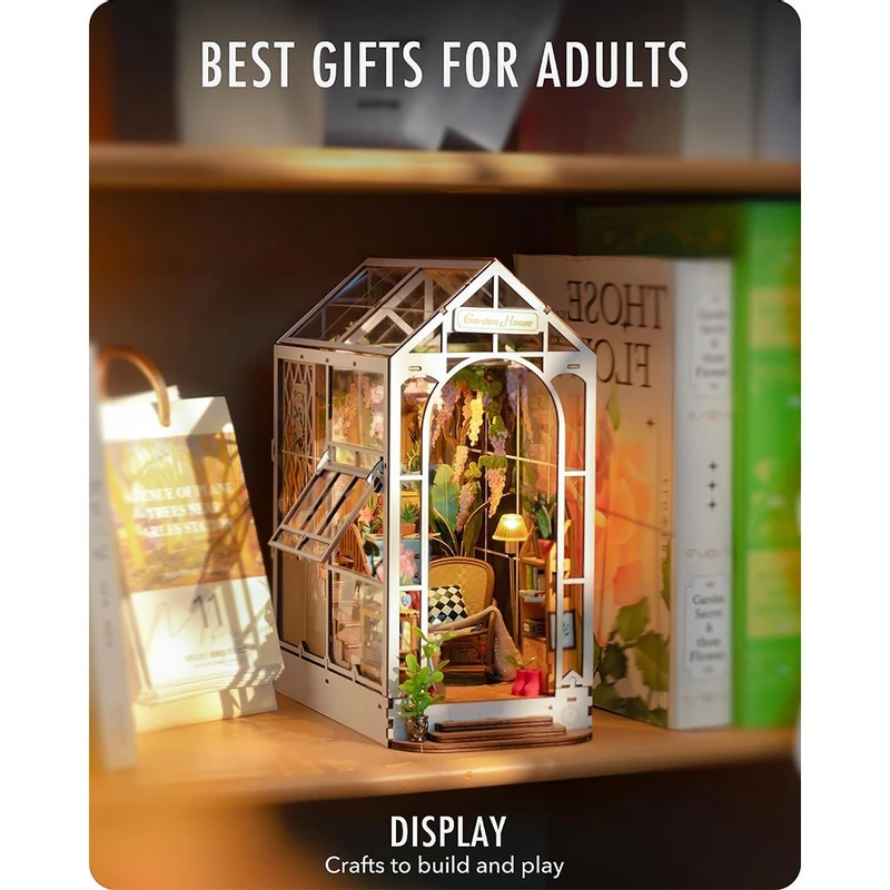 Rolife TGB06 Holiday Garden House Book Nook 3D Wooden Puzzle