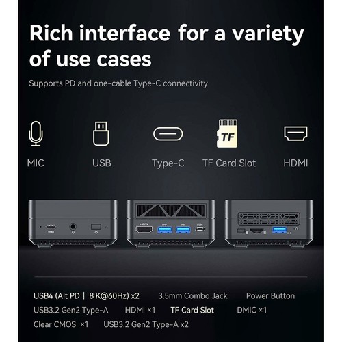 MINISFORUM EM680 Mini PC AMD Ryzen 7 6800U 16GB DDR5 512GB SSD