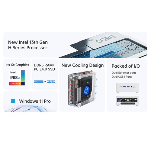 ミニPC Minisforum NPB5 i5 32B RAM / 512GB SSD MINISFORUM、「Core i5-13500H」を搭載したミニPC「NPB5