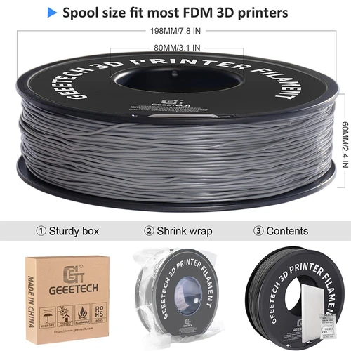 Geeetech TPU Filament for 3D Printer Grey