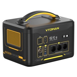 VTOMAN JUMP 1500X Portable Power Station 828Wh LiFePO4 Solar Generator 1500W AC Output Expandable to 2376Wh 12V Jump Starter LED Flashlight 12 Ports