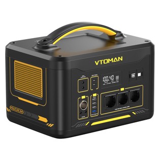 VTOMAN JUMP 1500X Portable Power Station, 828Wh LiFePO4 Solar Generator, 1500W AC Output, Expandable to 2376Wh, 12V Jump Starter, LED Flashlight, 12 Ports