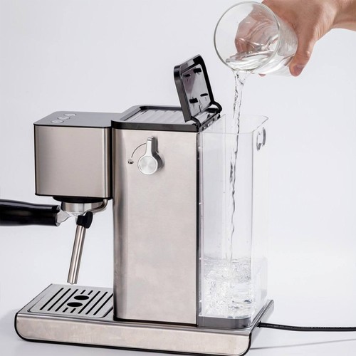 KONKA KKFJ-1202 Espresso-Kaffeemaschine, 15 Bar Druck, 1,2 l Wassertank, Dampfmilchschaum, mit Druckregler, EU-Stecker – Silber