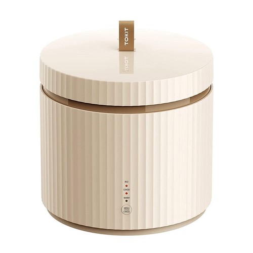 Στα €48.99 από αποθήκη Ευρώπης Geekbuying | TOKIT Mini Rice Cooker, 1.5L Capacity for 1-3 People, Ceramic Coated Non-Stick Inner – White