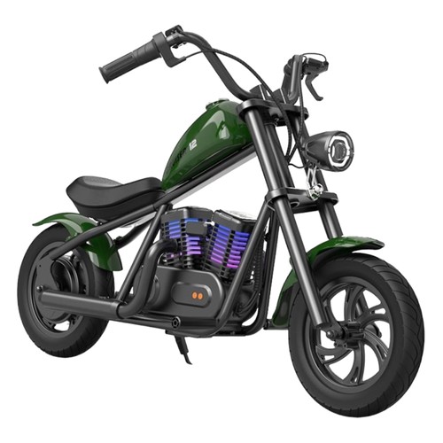 HYPER GOGO Cruiser 12 Plus Electric Motorcycle for Kids Green