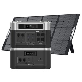OUKITEL BP2000 Portable Power Station + OUKITEL B2000 Battery Pack + OUKITEL PV400 Solar Panel