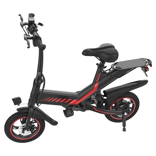 Y1S Elcykel 12 tum 36V 10,4Ah 250W Motor 25km/h Hastighet Svart