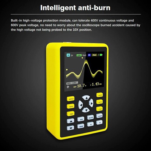 FNIRSI 5012H Handheld-Digitaloszilloskop, 1 Kanal, 500 MS/s Abtastrate, 100 MHz Bandbreite, 2,4-Zoll-Bildschirm