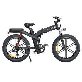 ENGWE X26 E-Bike محرك 1000 وات 50 كم / ساعة 19.2 أمبير وبطارية مزدوجة 10 أمبير أسود