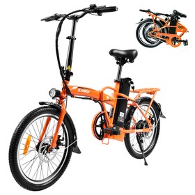KAISDA K7S elektrische fiets 20 inch 36V 12.5Ah 25km/h 250W motor oranje
