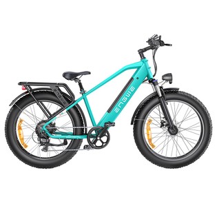 ENGWE E26 Step-over Electric Bike, 48V 16AH Battery 750W Motor Mountain Bike Shimano 7-Speed Gear 87 Miles Max Range 28mph Max Speed 26*4.0 inch Fat Tire 150kg Load Hydraulic Disc Brake - Gem Blue