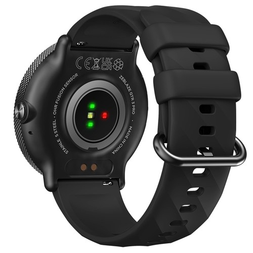 Zeblaze GTR 3 Pro Fitness Wellness Smartwatch 1,43'' Ultra HD AMOLED Display Sprachanrufe Gesundheitsüberwachung, Schwarz