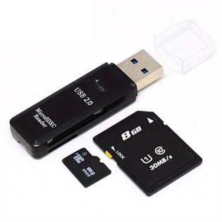 USB 2.0 SD Card Reader 5Gbps Transmission Speed for TV, Laptop, Computer, Camera – Black