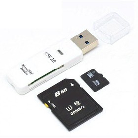 USB 2.0 SD Card Reader 5Gbps Transmission Speed White