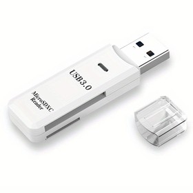 USB 3.0 SD Card Reader 5Gbps Transmission Speed White
